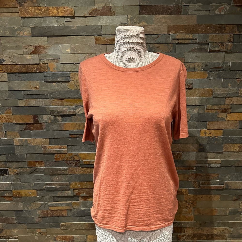 360 Cashmere Burnt Orange T Shirt Sz. XS NWT